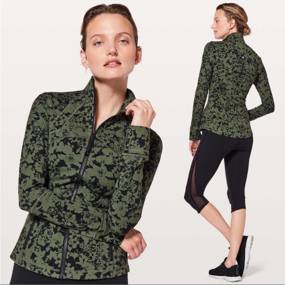 Lululemon Define Jacket in Efflorescent Barracks Green Black Size 4
